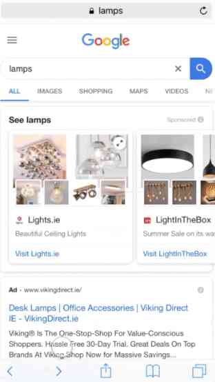 showcase shopping ad example