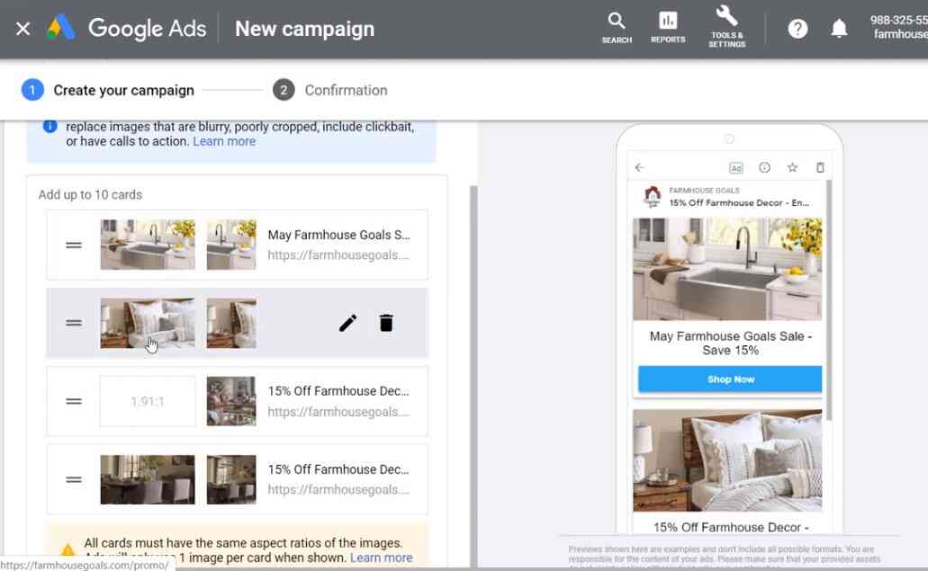 carousel ad example