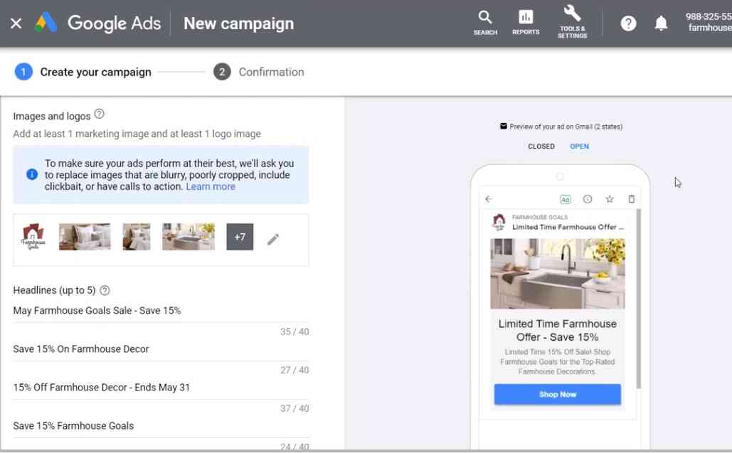 single image ad example
