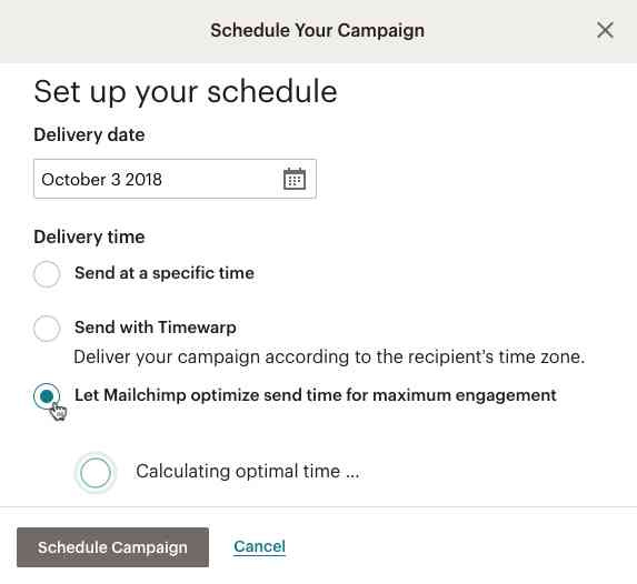 Send Time Optimization from Mailchimp
