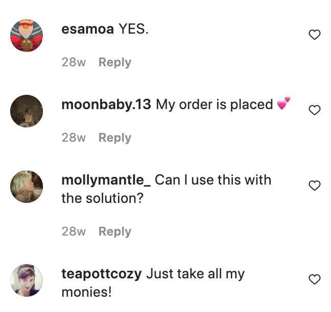 Glossier feed video post comments