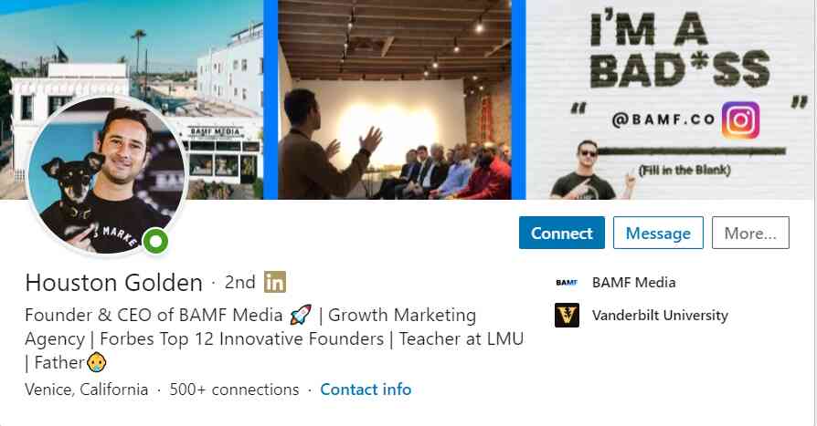 effective linkedin header image
