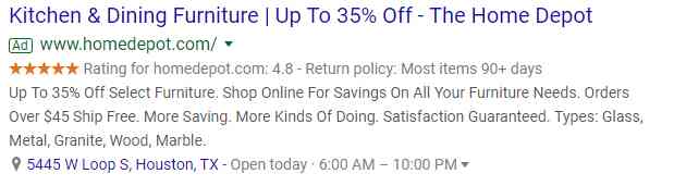 text ad example