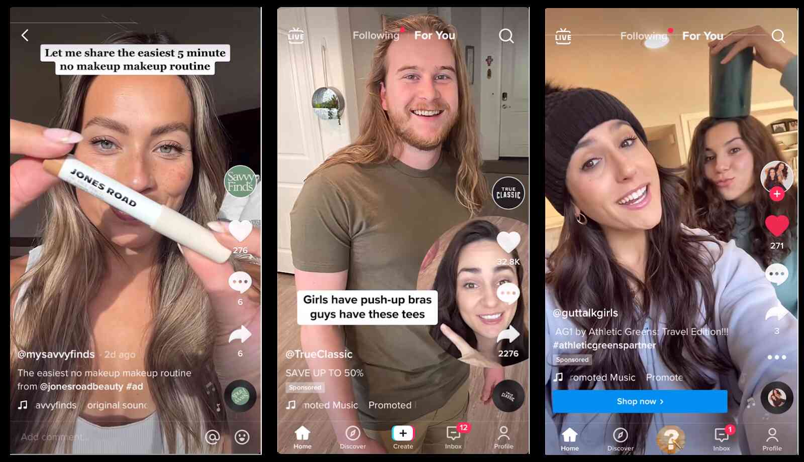 DTC ecommerce TikTok examples