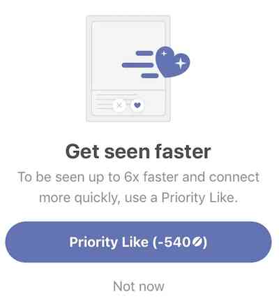 Coffee Meets Bagel's Priority Like feature
