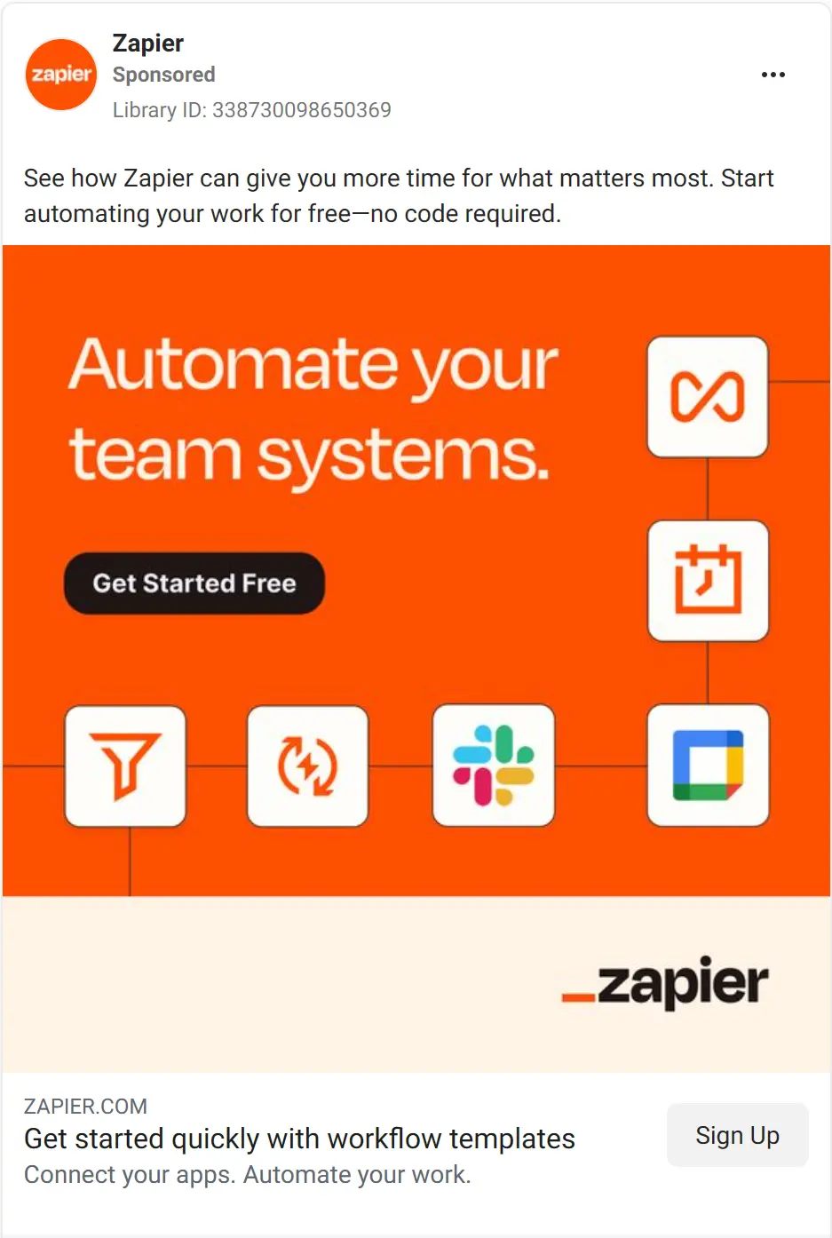 Zapier ad