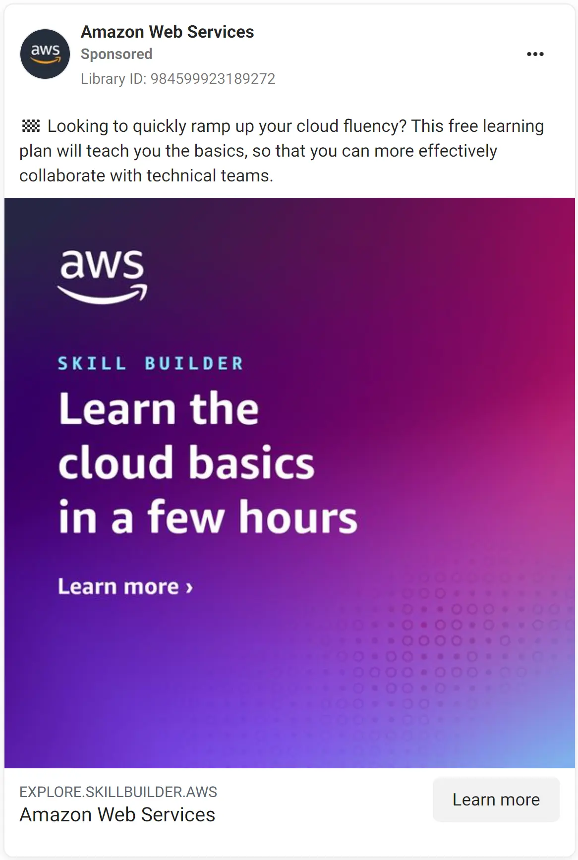 Amazon Web Services ad