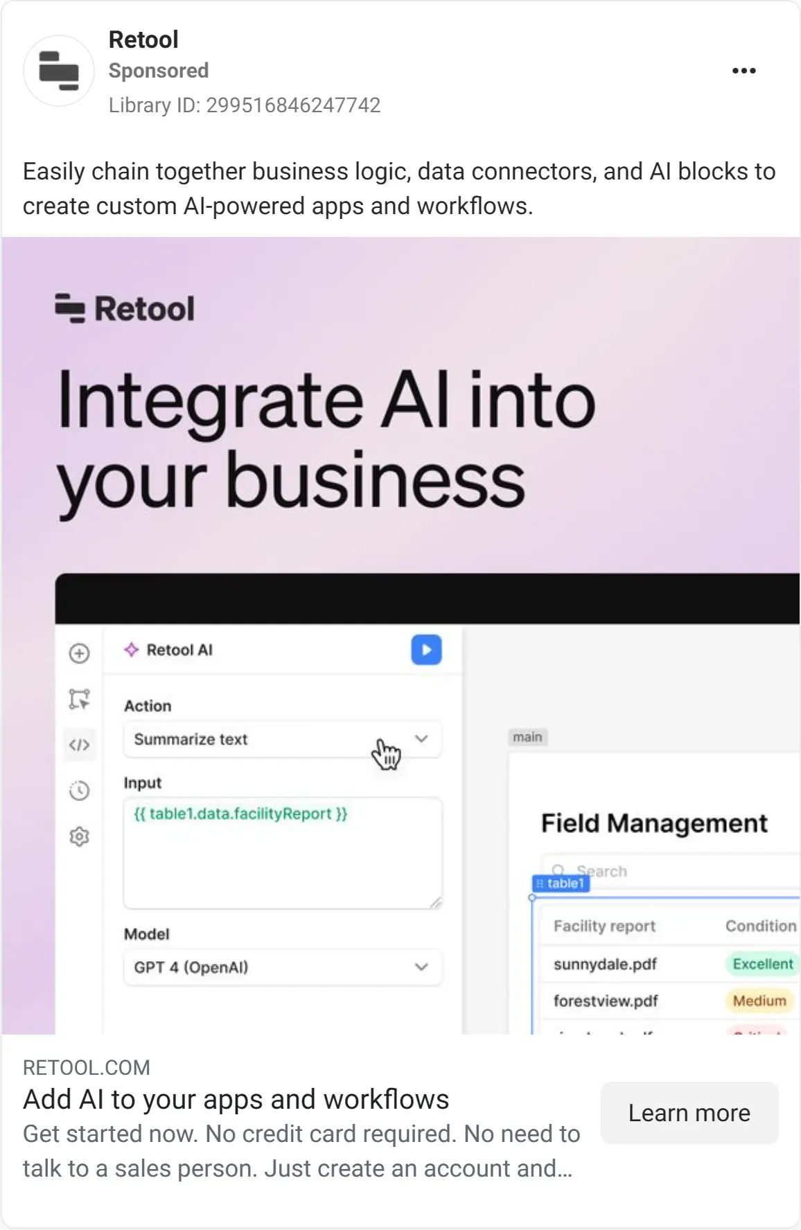 Retool ad