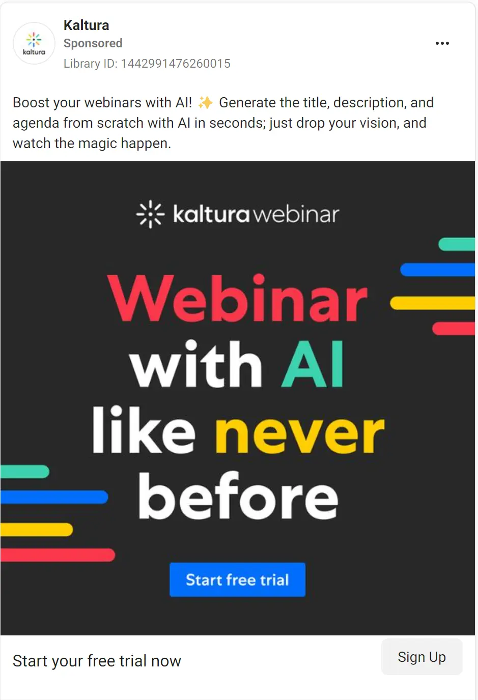 Kaltura ad