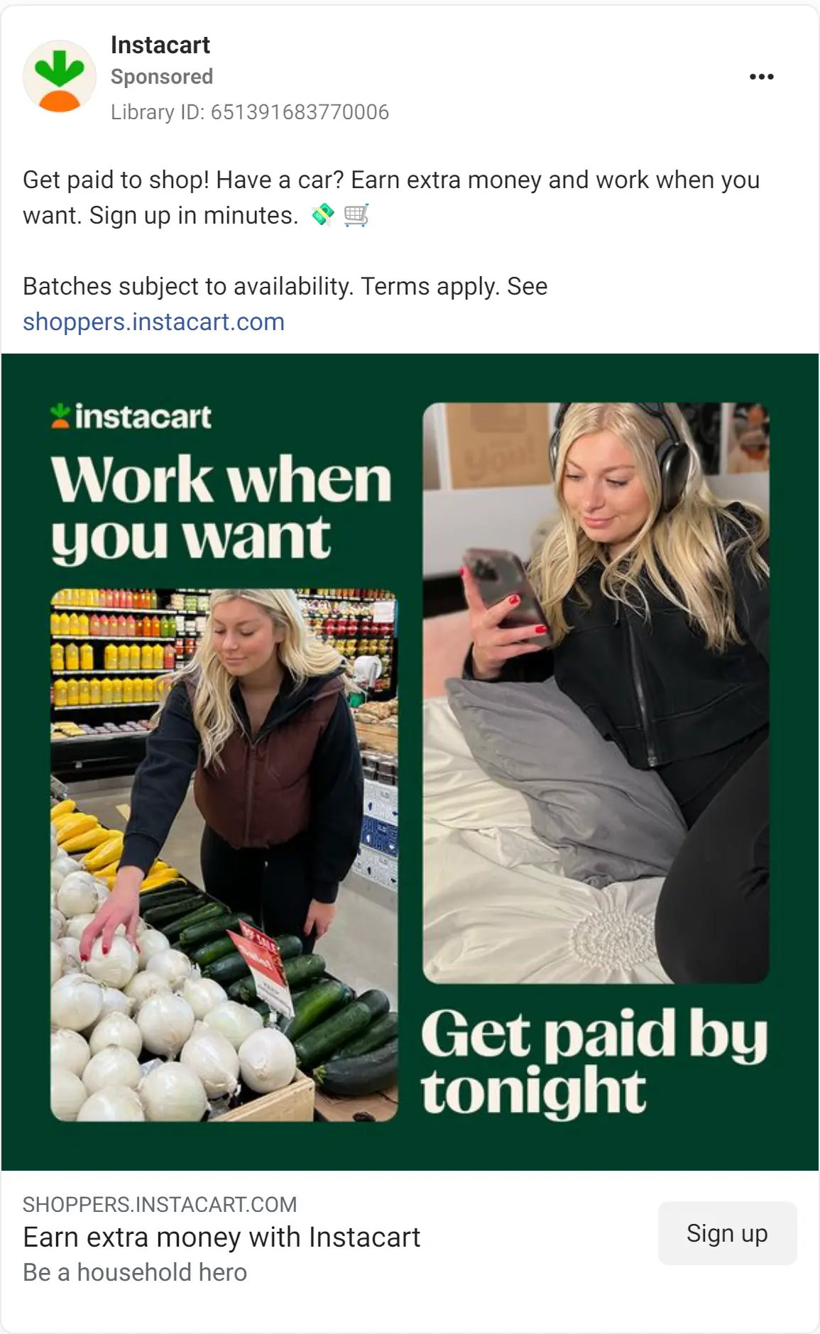 Instacart ad