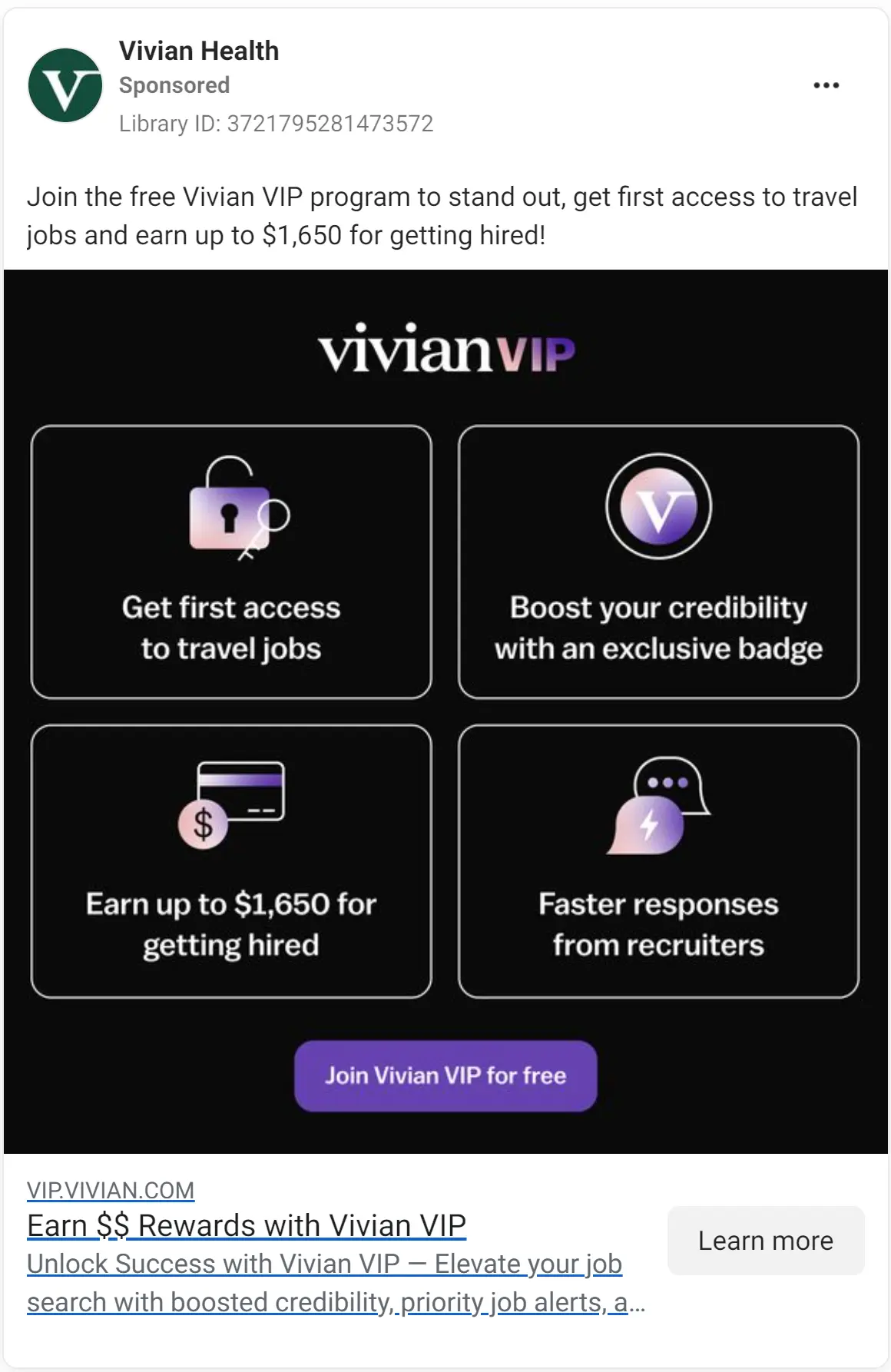 Vivian Health ad