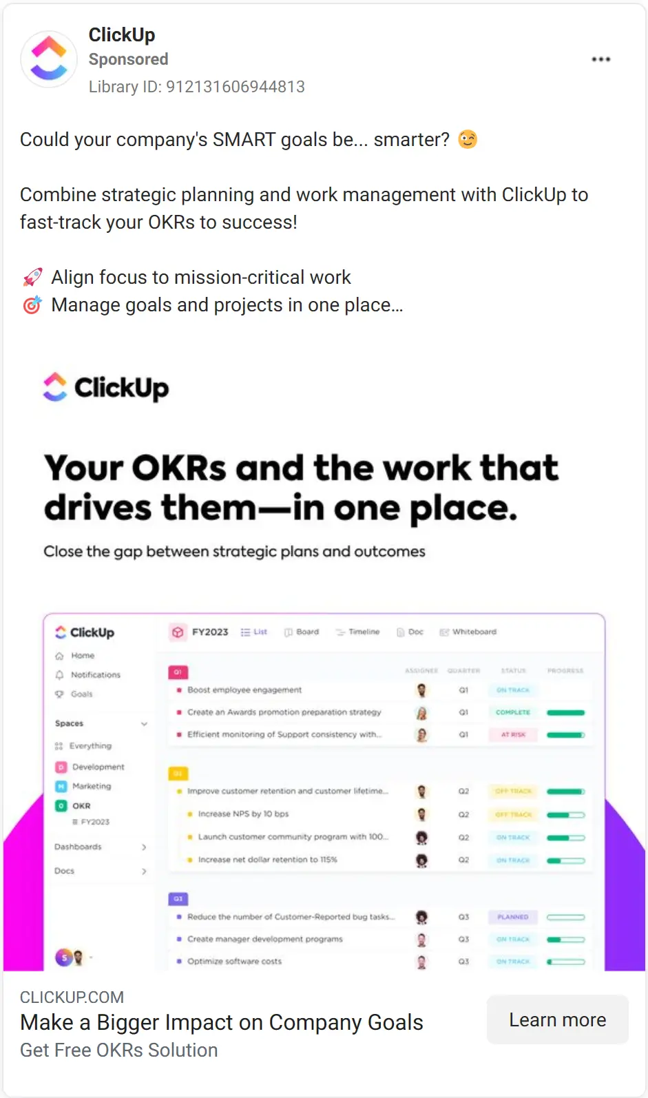 ClickUp ad