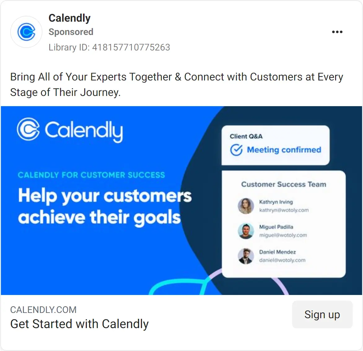 Calendly ad