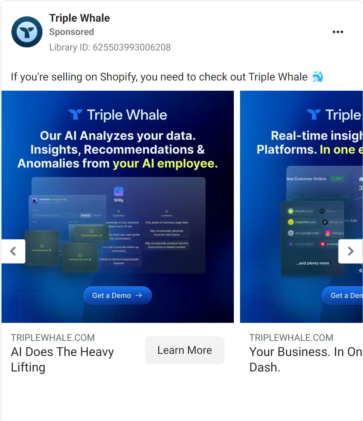 Triple Whale ad