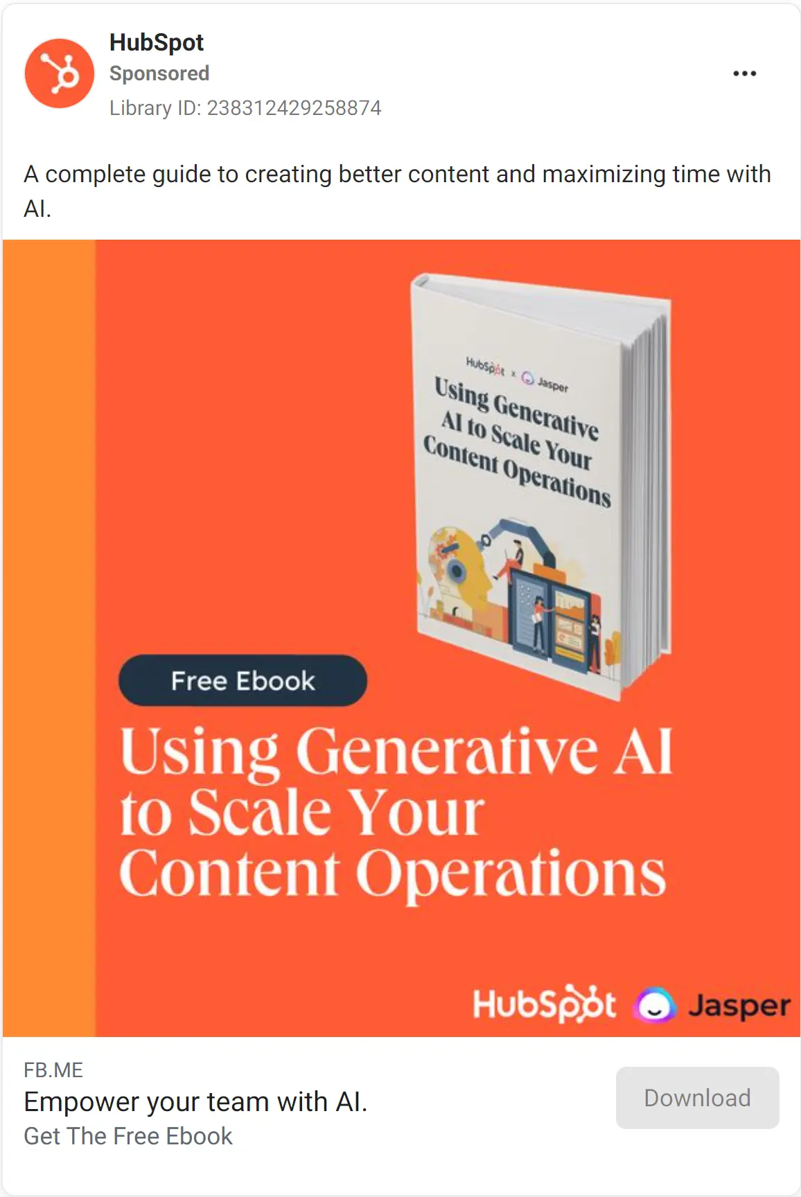 HubSpot ad