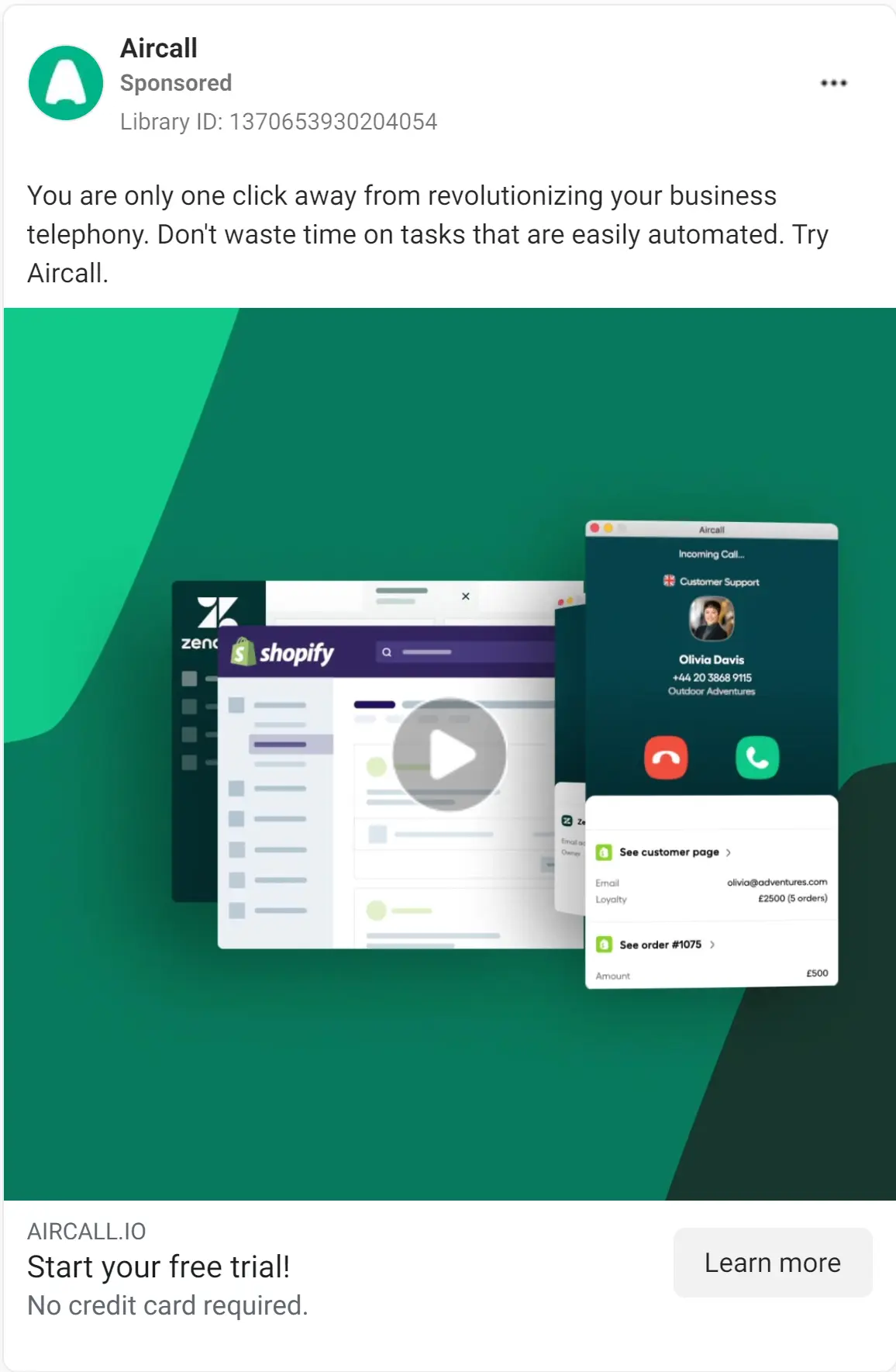 Aircall ad