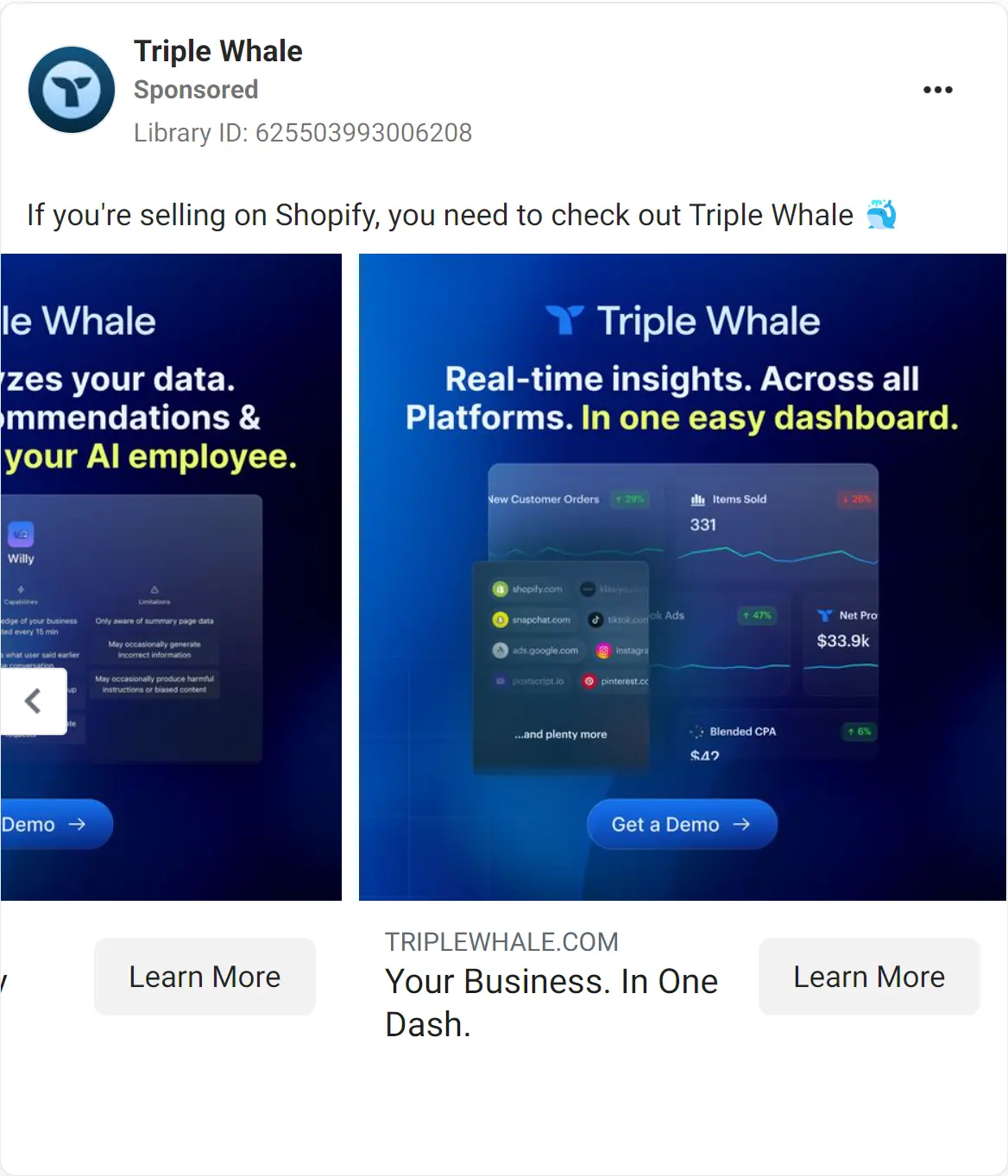 Triple Whale ad