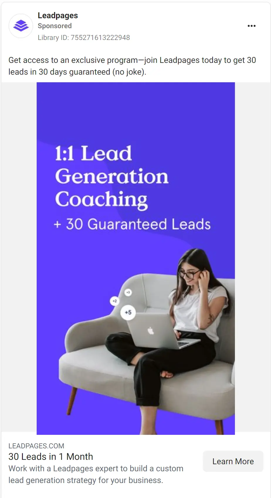 Leadpages ad