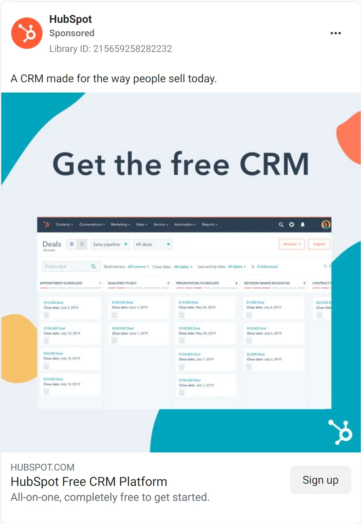 HubSpot ad
