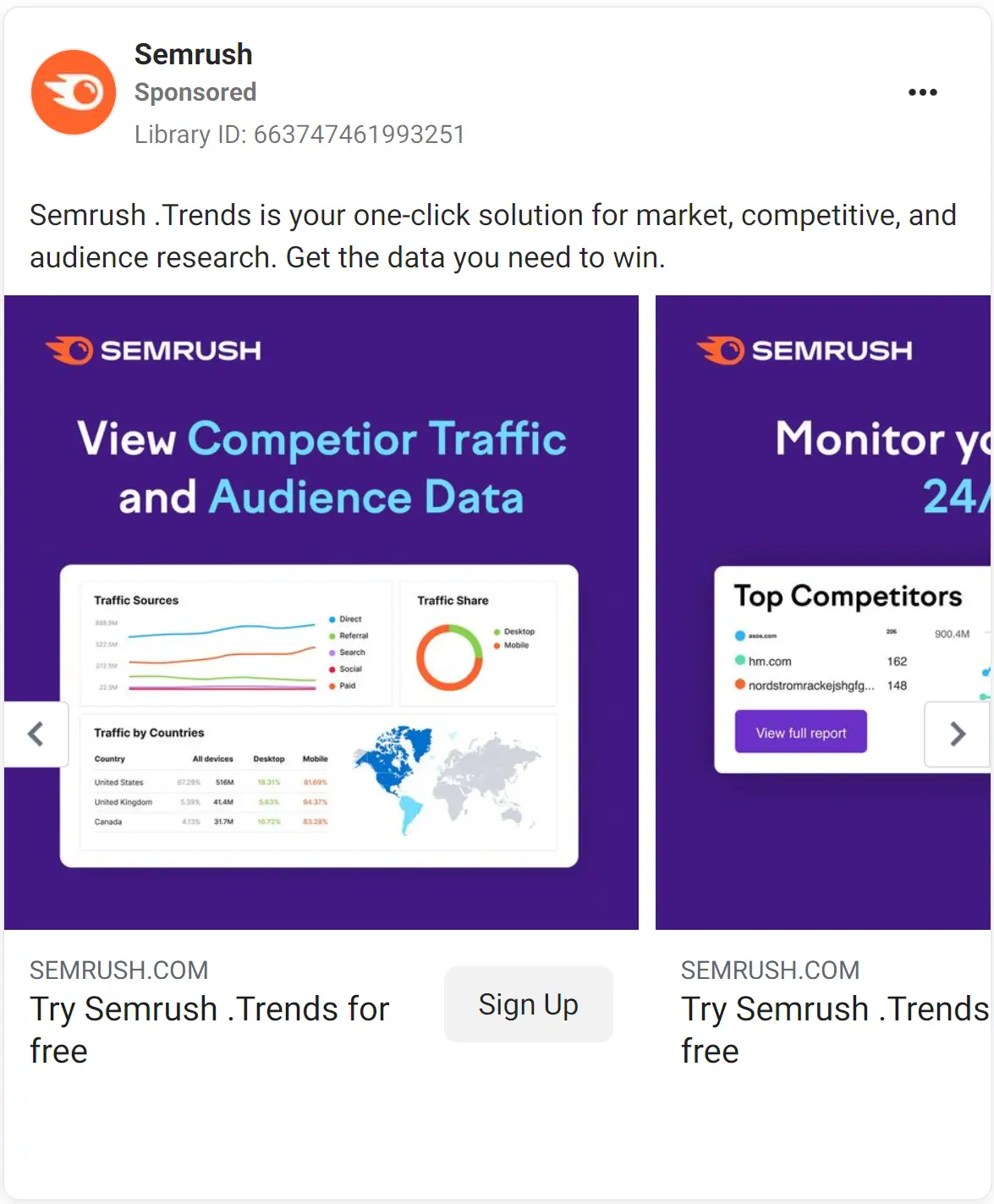 Semrush ad
