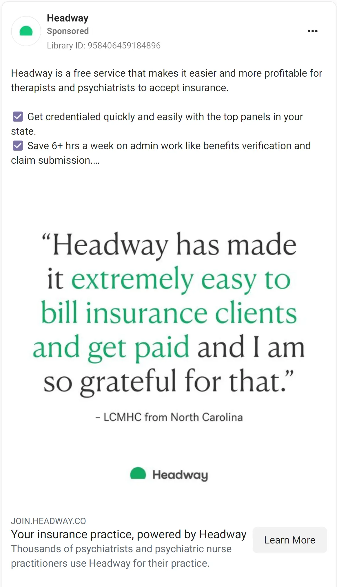 Headway ad