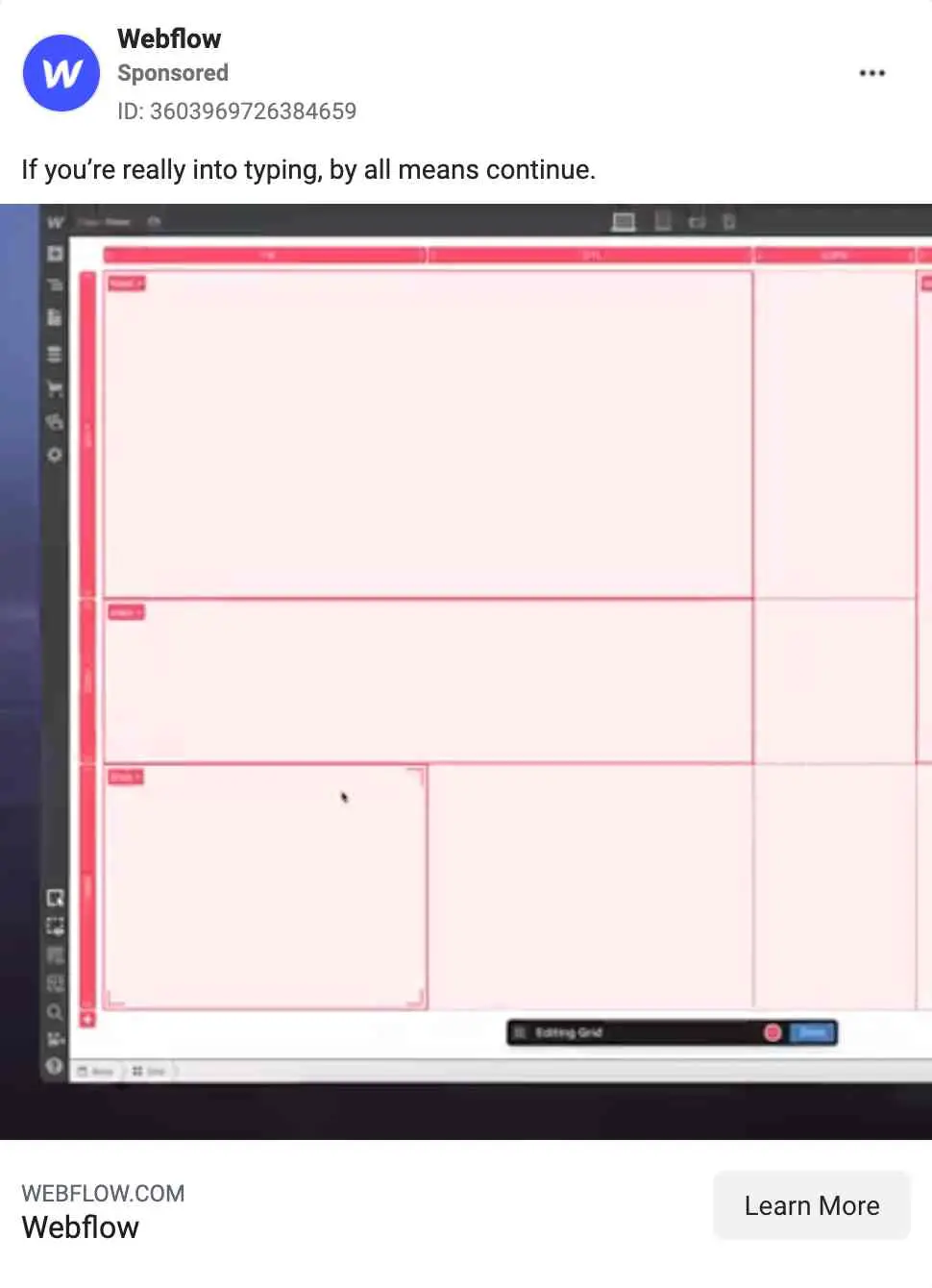 Webflow ad