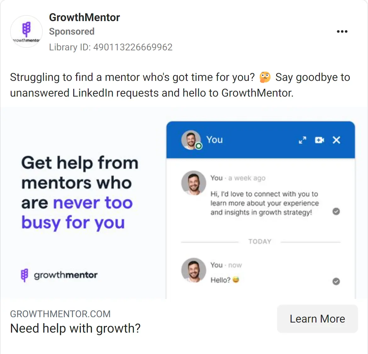 GrowthMentor ad