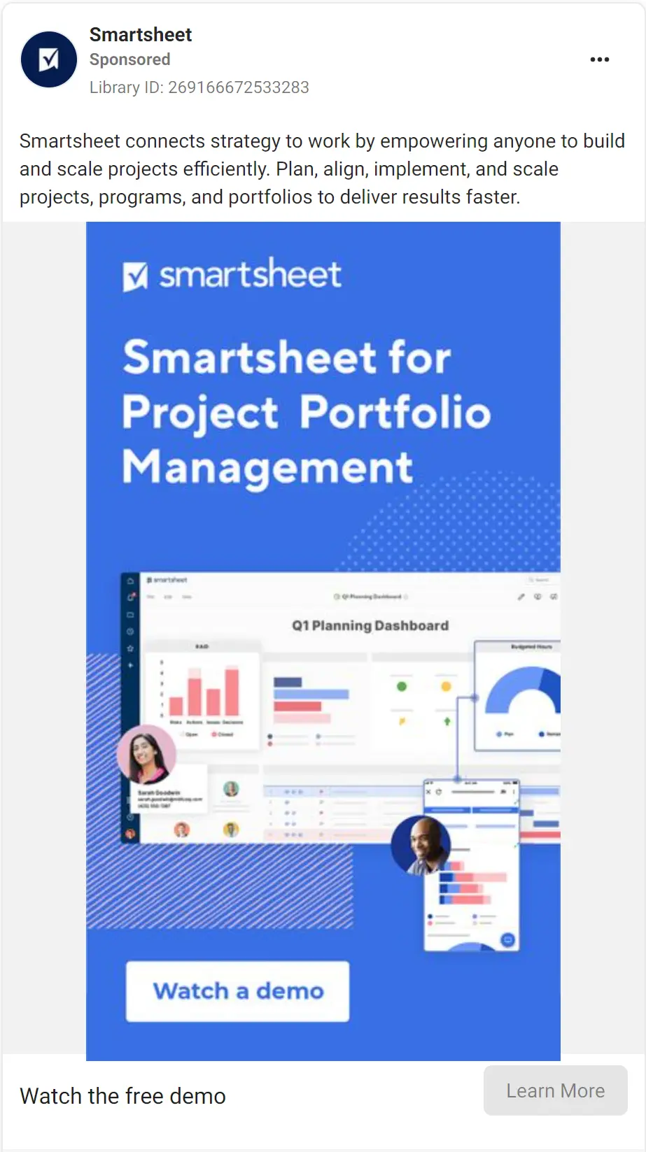 Smartsheet ad