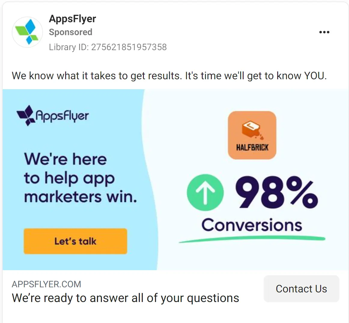 Appsflyer ad
