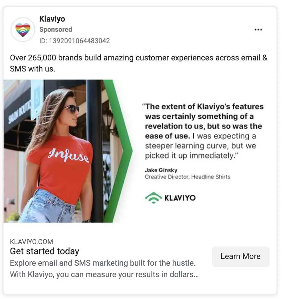 Klaviyo ad