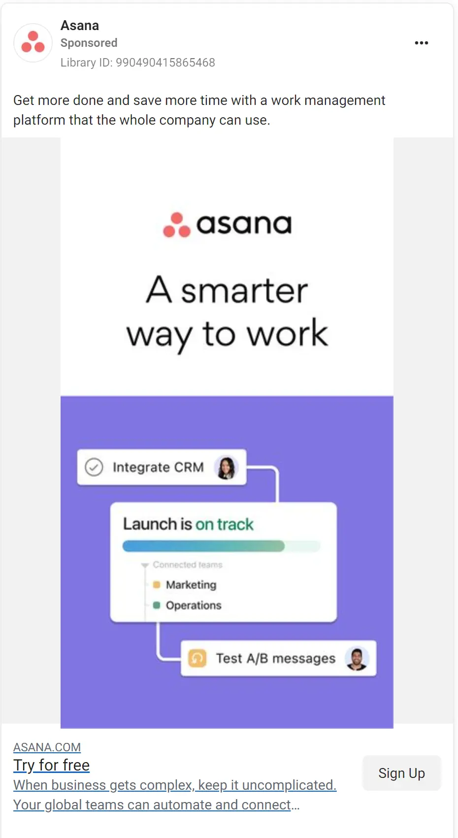 Asana ad