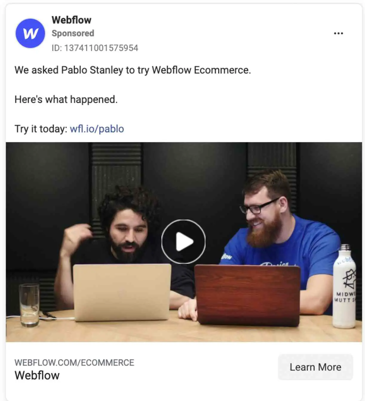 Webflow ad