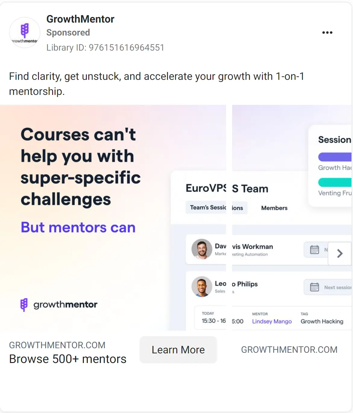 GrowthMentor ad