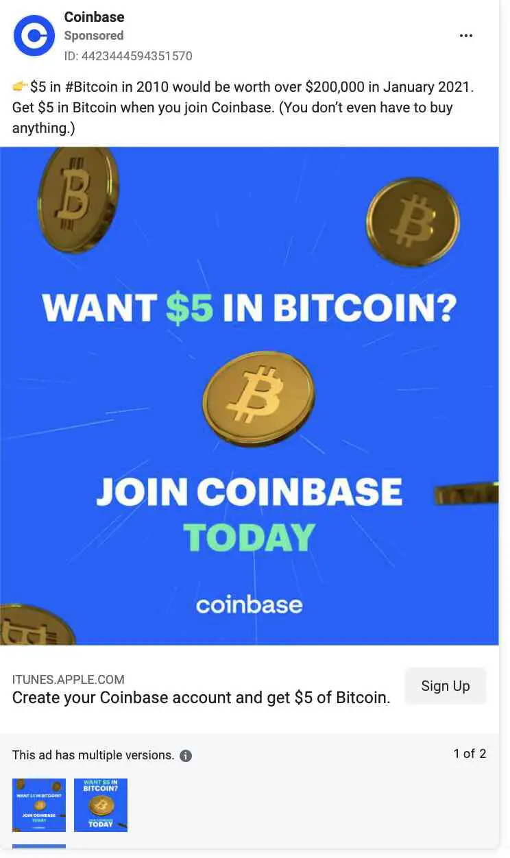 Coinbase ad