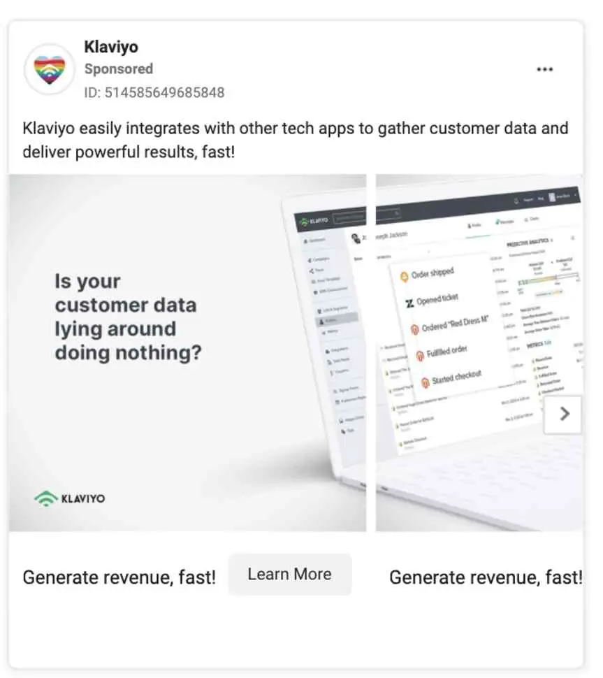 Klaviyo ad