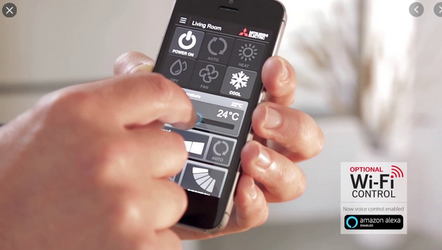 mitsubishi heat pump wifi control