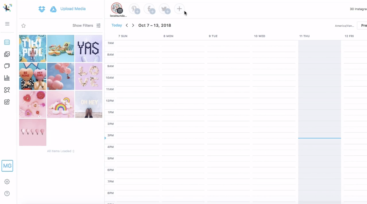 Later’s Media Library feature