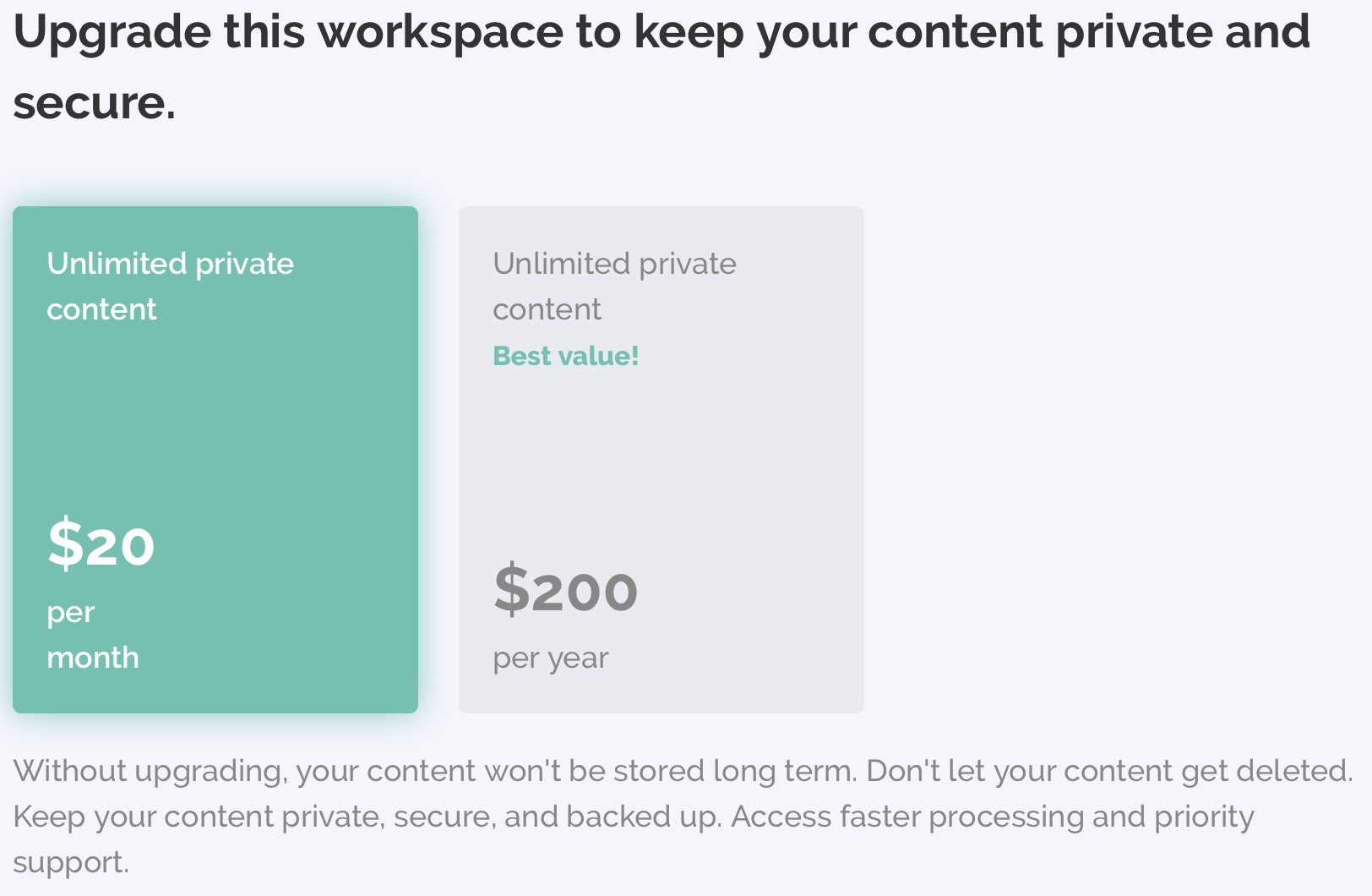 Kapwing requires a paid upgrade to privatize your content