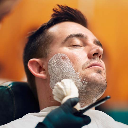 Traditional barbershop shaving techniques