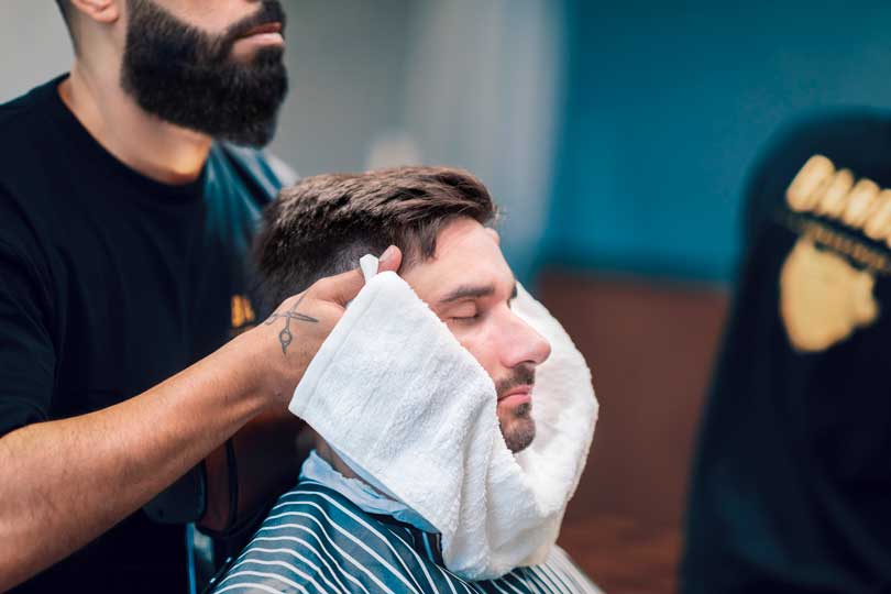 Hot towel with the best barbers in Perth