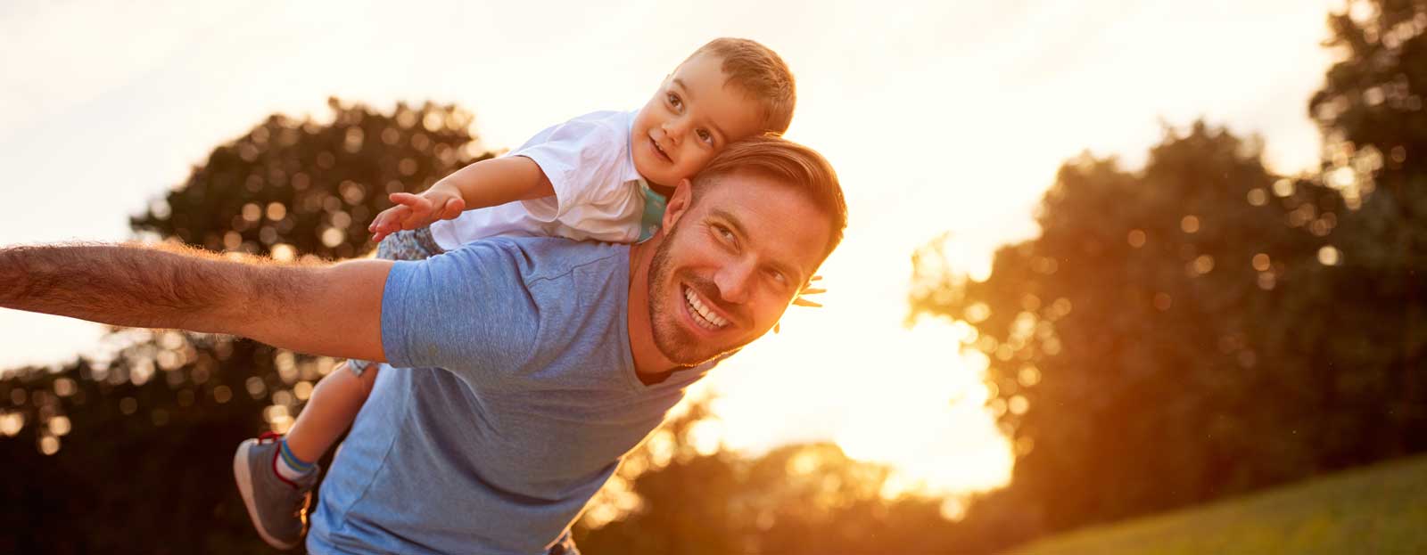 Man Playing With Son