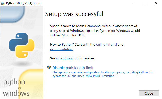 python para windows