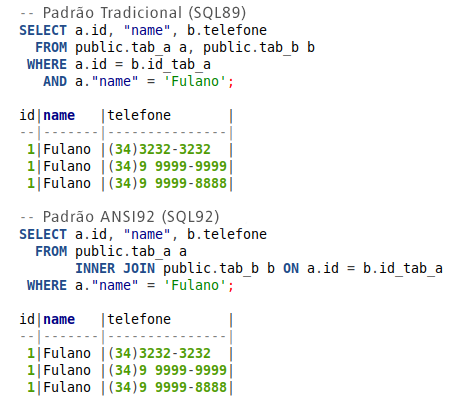 padrão SQL
