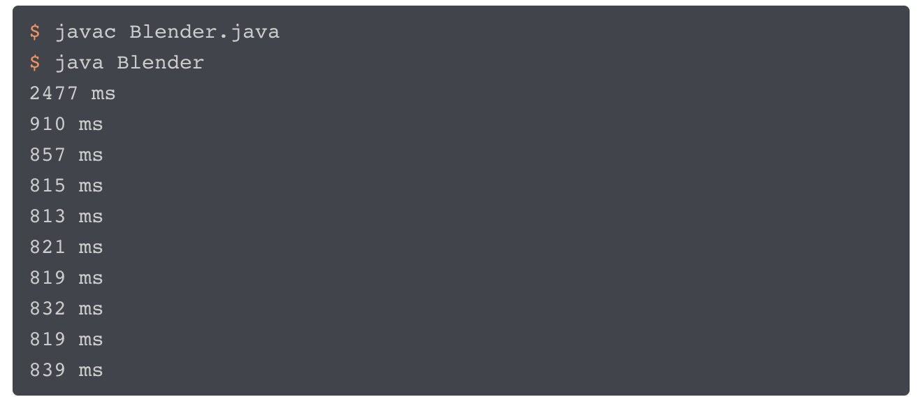 java blender