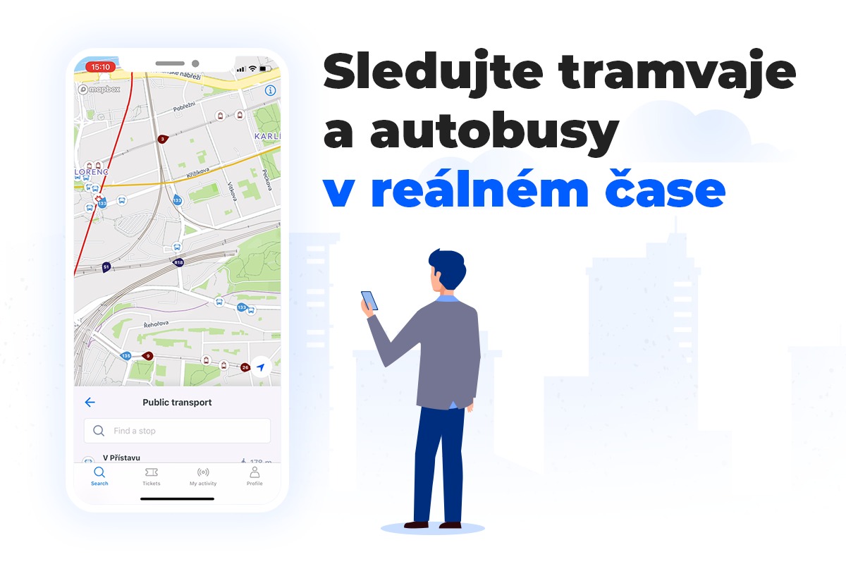 Citymove: Živá poloha tramvají