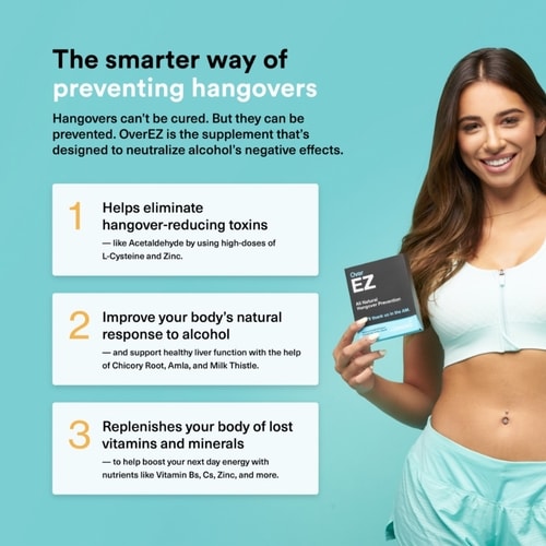 Over EZ Hangover Pills, 1 Pill Prevents 1 Hangover EZLifestyle