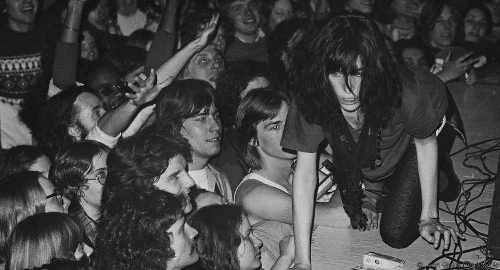 Patti Smith Crawling on Stage