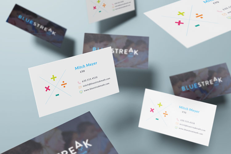 BlueStreak Math business cards