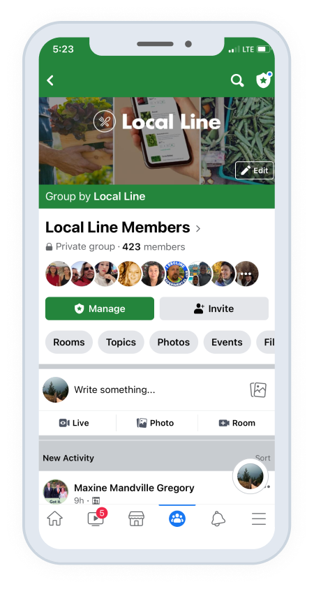 local line's online community group