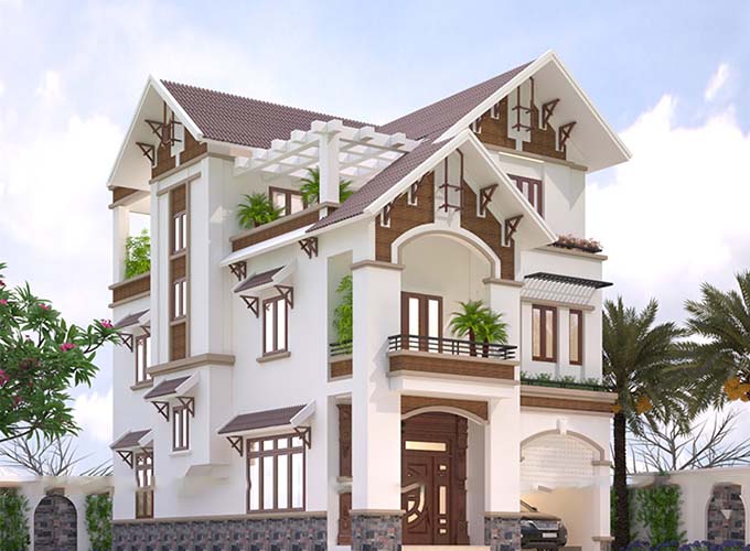 Vẻ ngoài sang trọng của nhà mái thái 3 tầng chứng tỏ đẳng cấp chủ nhân